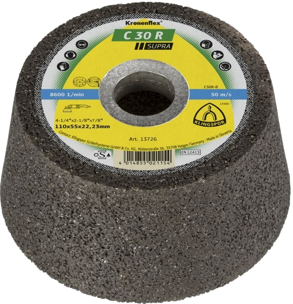 Sliphuvud Klingspor C 30 R Supra; 110x55x22,23 mm; 6 st.