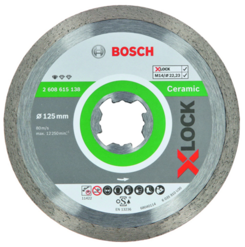 Diamantkapskiva Bosch XLOCK Standard Ceramic; 125 mm
