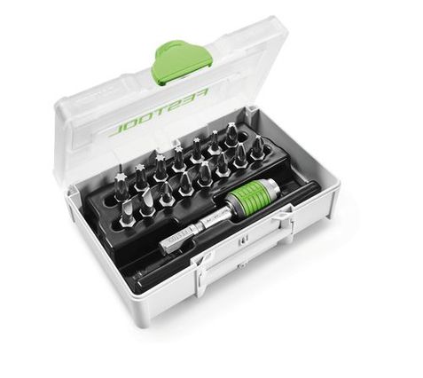 Bitssats för skruvmejsel Festool SYS3 XXS CE-MX BHS 60; 15 st. + bitshållare