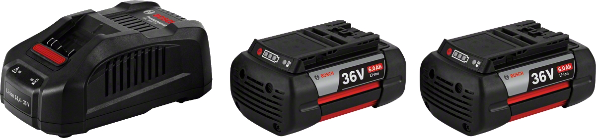 Batteri Bosch GBA; 36 V; 2x6,0 Ah + laddare GAL 3680 CV