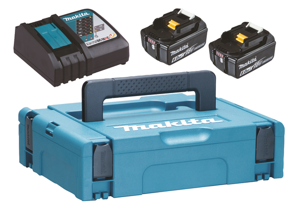 Tillbehörsset Makita; 18 V; 2x6,0 Ah batt. + laddare DC18RC
