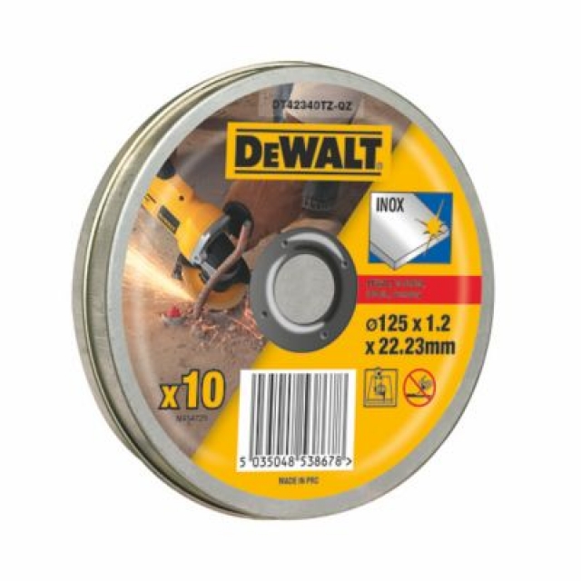 Kapskiva DeWalt DT42340TZ; 125x1,2 mm; 10 st.