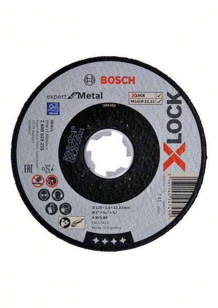 Slipskiva Bosch Expert for Metal; Ø125x2,5 mm