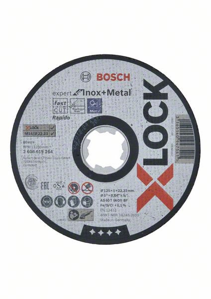 Slipskiva Bosch Expert Inox+Metal; Ø125x1,0 mm