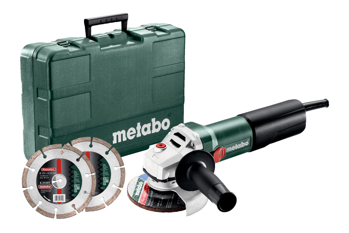 Vinkelslip Metabo WQ 1100-125 Set + tillbehör