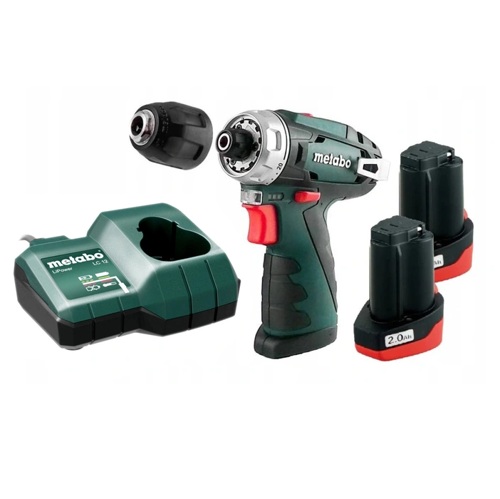 Skruvdragare/borr Metabo PowerMaxx BS Basic; 12 V; 2x2,0 Ah batt.