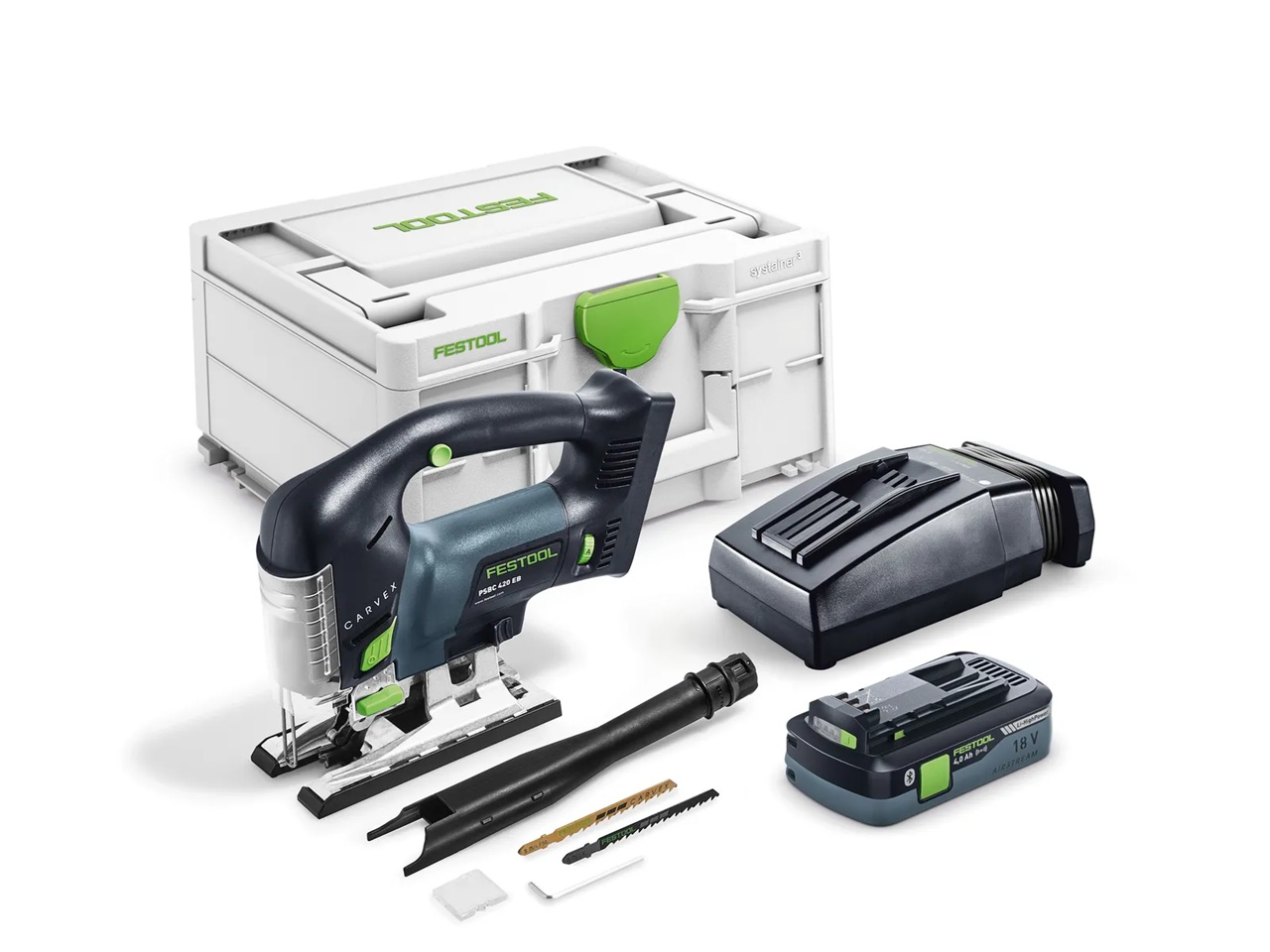 Batteridriven sticksåg Festool PSBC 420 HPC 4,0 EBI-Plus CARVEX; 18 V; 1x4,0 Ah batt.