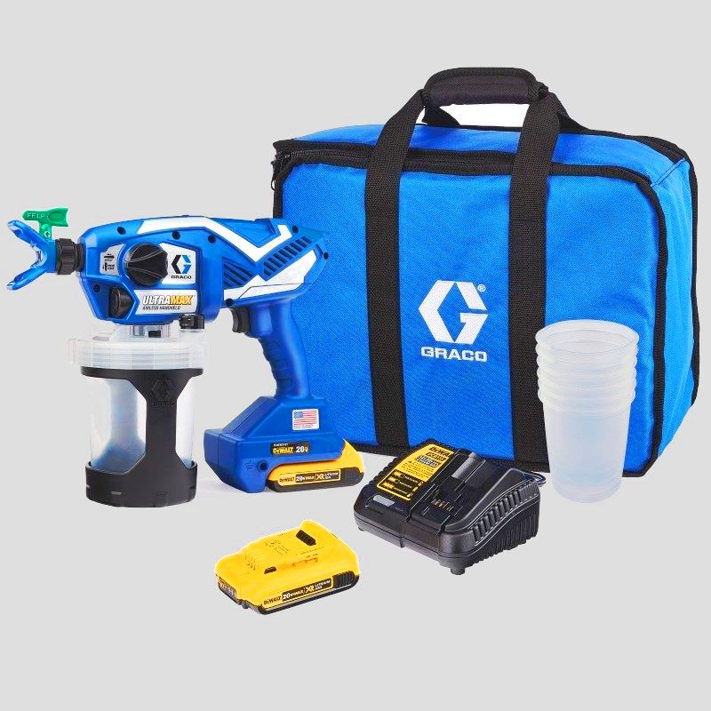 Batteridriven luftfri färgspruta Graco UltraMAX; 18 V; 2x2,0 Ah batt.