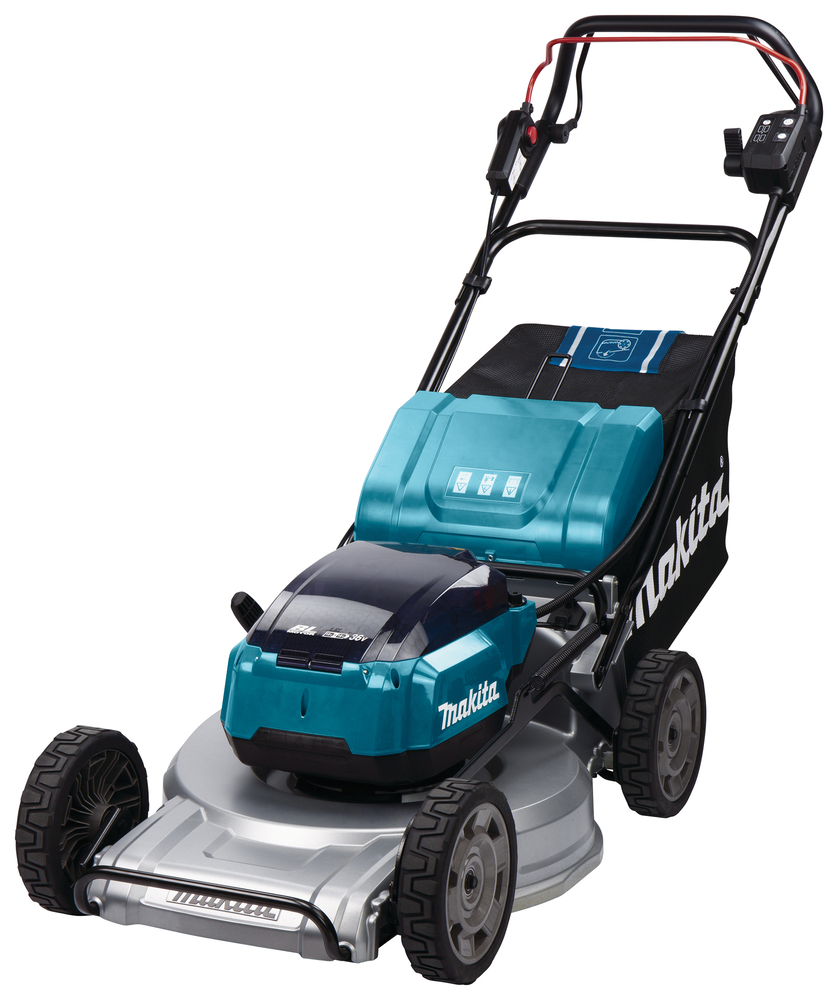 Batteridriven gräsklippare självgående Makita DLM533PT4; 2x18 V; 4x5,0 Ah batt.