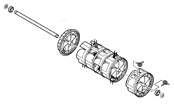 Cylinder för mossrivning Bosch ALR 900, UniversalRake 900