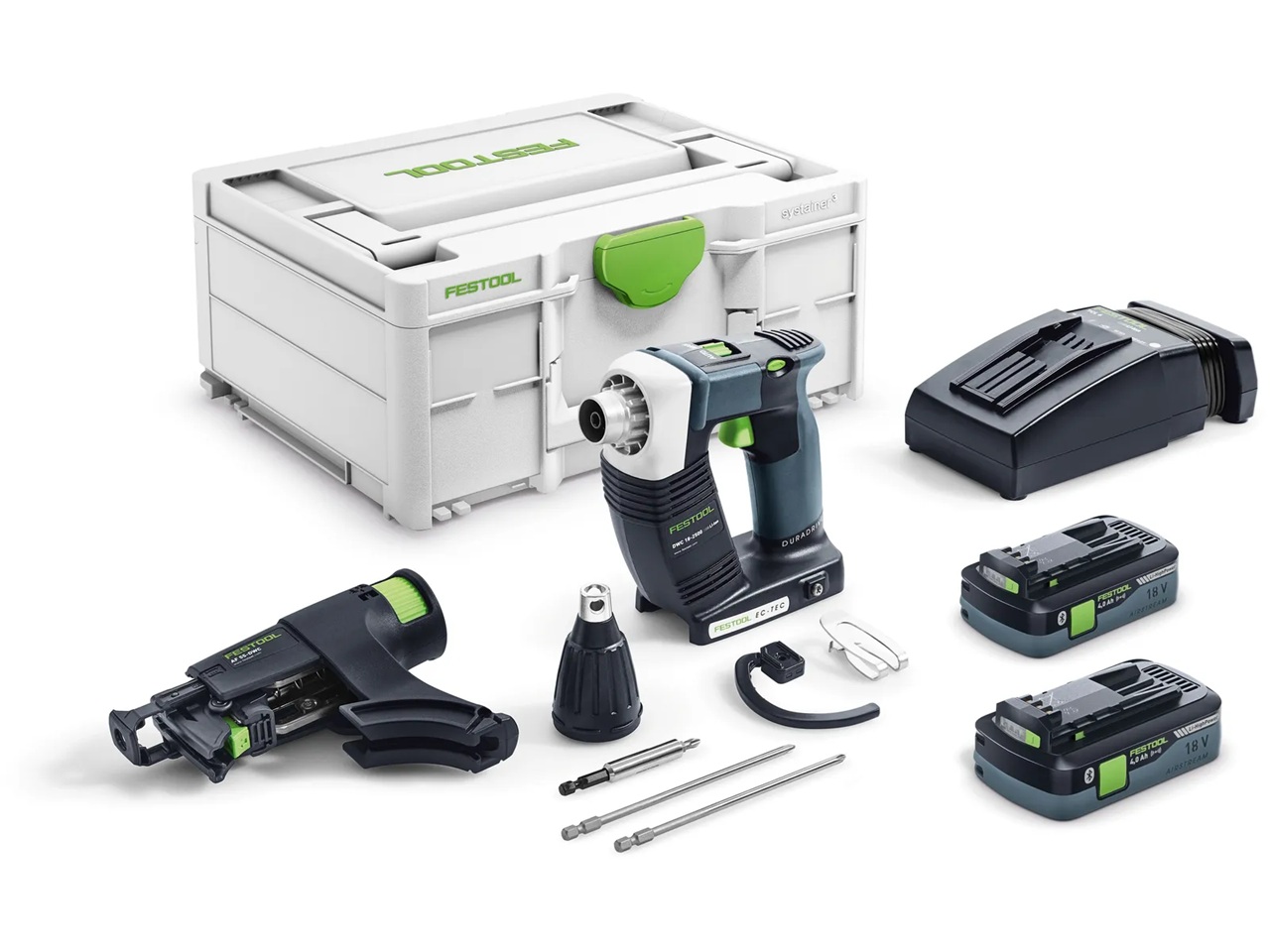 Skruvautomat Festool DWC 18-2500 HPC 4,0 I-Plus DURADRIVE; 18 V; 2x4,0 Ah batt.