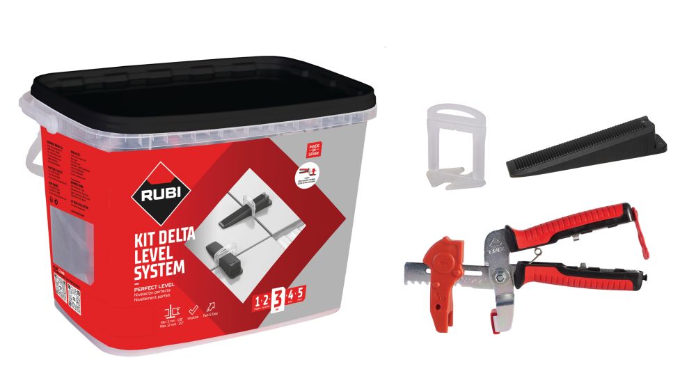 Kakelnivelleringsset Rubi DELTA LEVEL SYSTEM; 3-12 mm; 2 mm; 100 st.