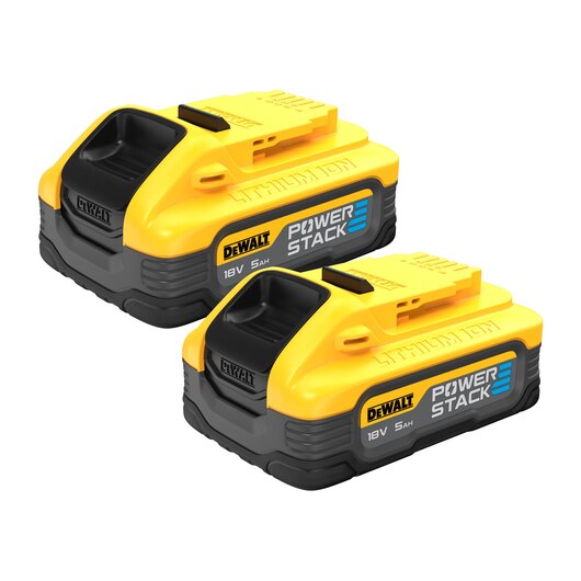 Batteri DeWalt Powerstack DCBP518H2; 18 V; 5,0 Ah; Li-ion; 2 st.