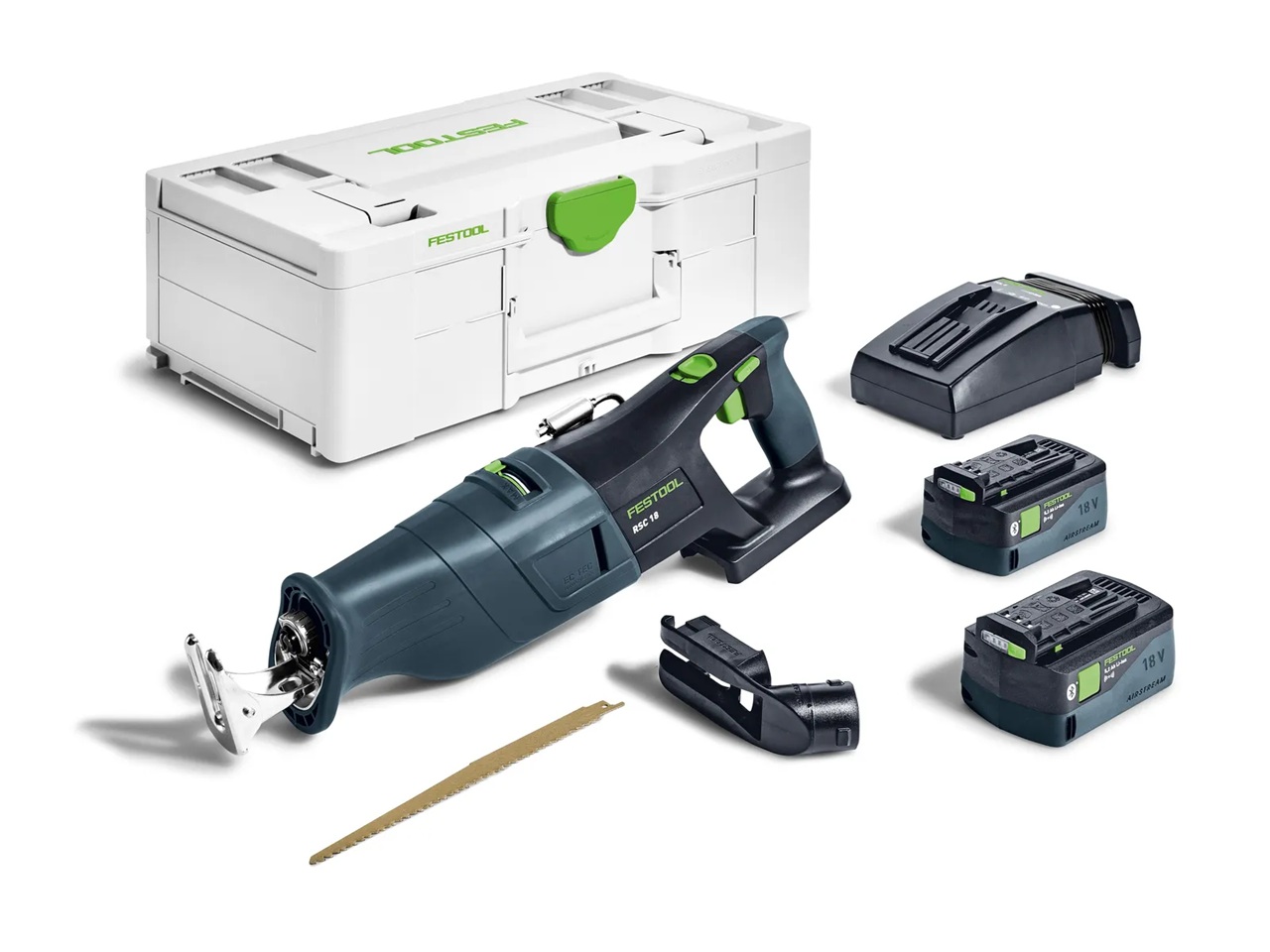 Batteridriven tigersåg Festool RSC 18 5,0 EB-Plus;  18 V; 2x5,0 Ah batt.