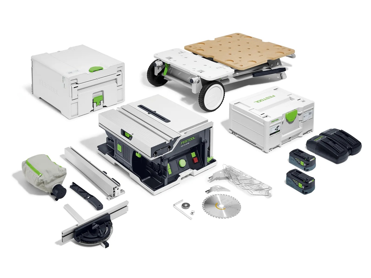Bordssåg Festool CSC SYS 50 EBI-Set;  18 V; 2x5,0 Ah batt.
