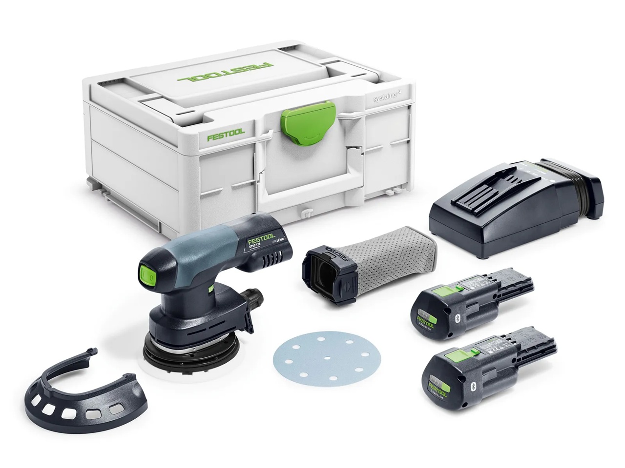 Excenterslip Festool ETSC 125 3,0 I-Plus;  18 V; 2x3,0 Ah batt.