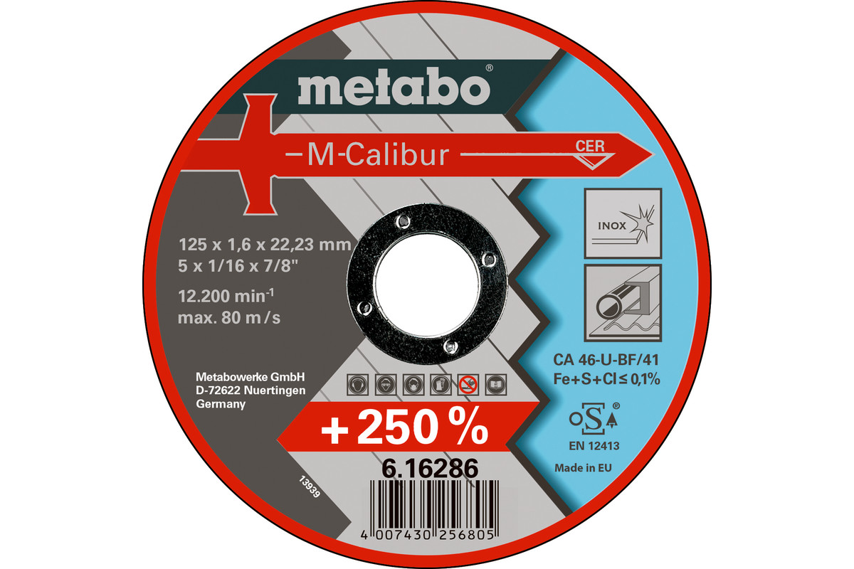 Kapskiva Metabo M-Calibur; 125x1,6x22,23 mm