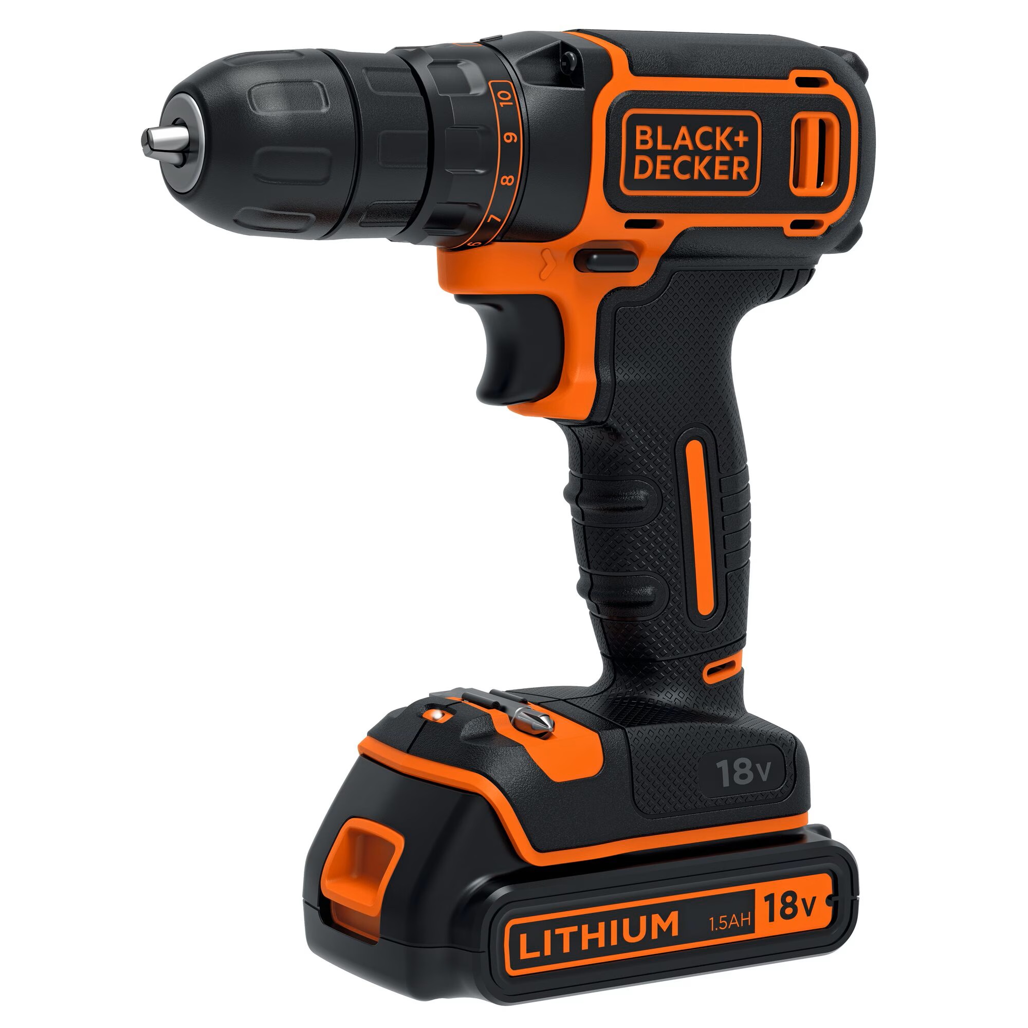 Skruvdragare/borr Black & Decker BDCDC18B-QW; 18 V; 2x1,5 Ah batt.