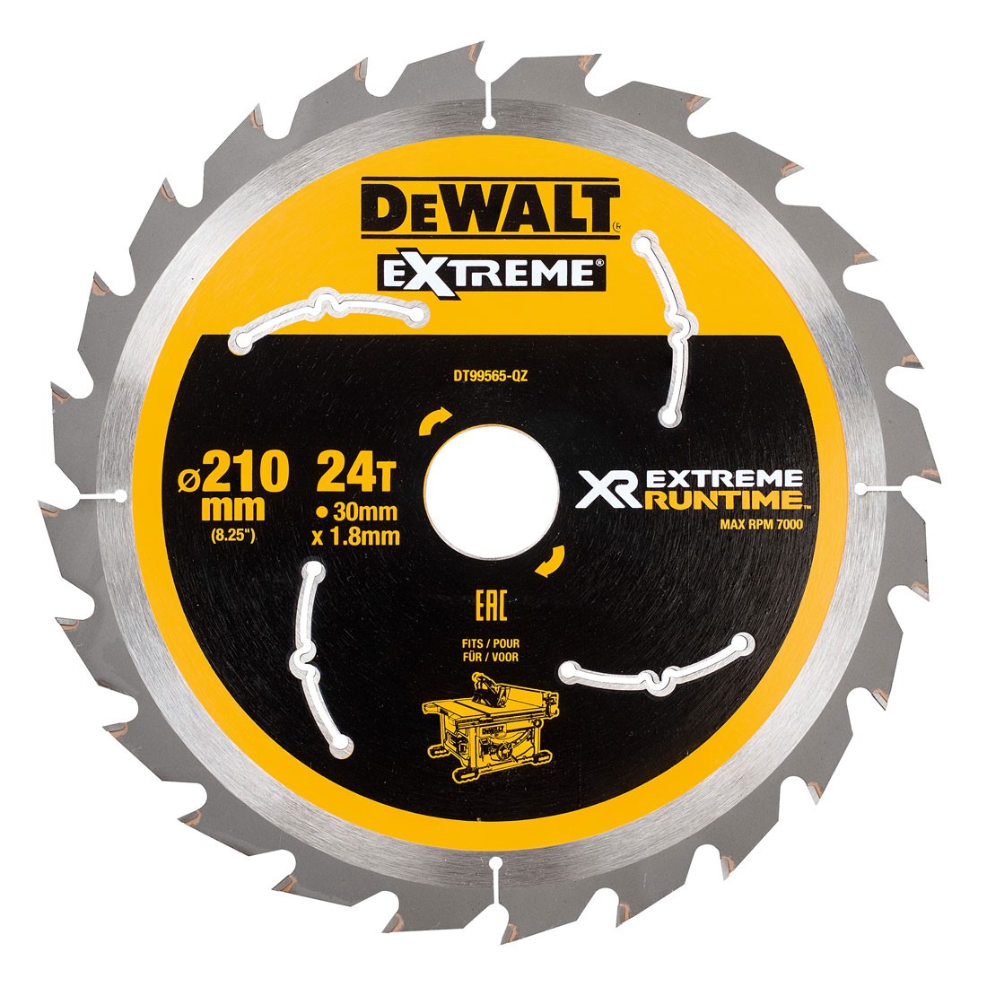 Sågklinga för trä DeWalt DT99565-QZ; 210x1,8x30 mm; Z24; 25°