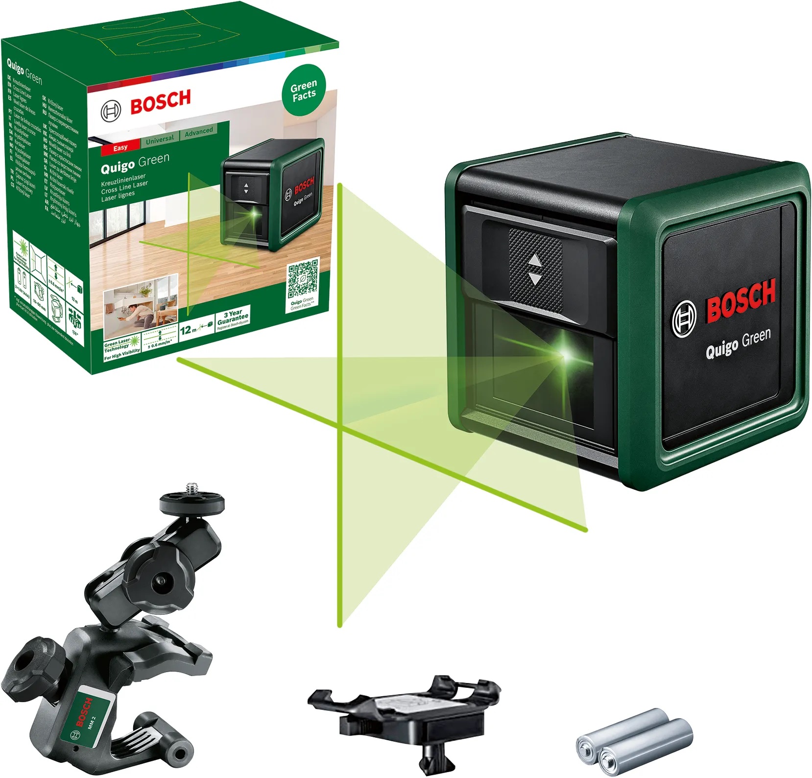 Korslinjelaser Bosch Quigo Green