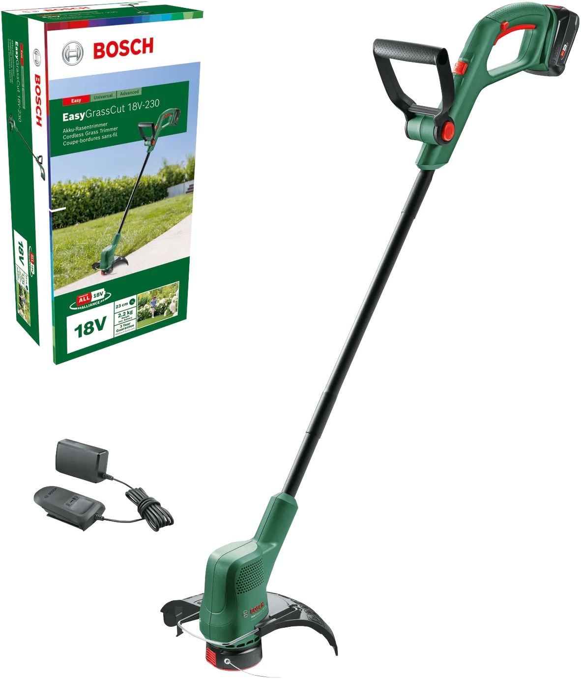 Trimmer Bosch EasyGrassCut 18V-230; 18 V; 1x2,0 Ah batt.