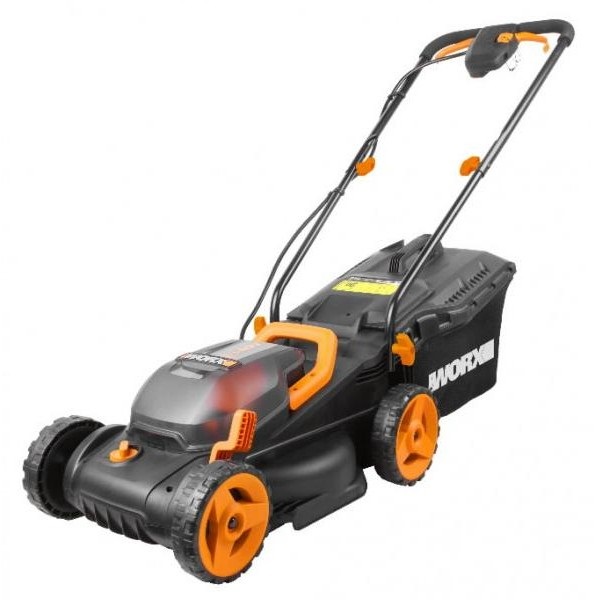 Batteridriven gräsklippare Worx WG779E; 2x20 V; 2x2,5 Ah batt.