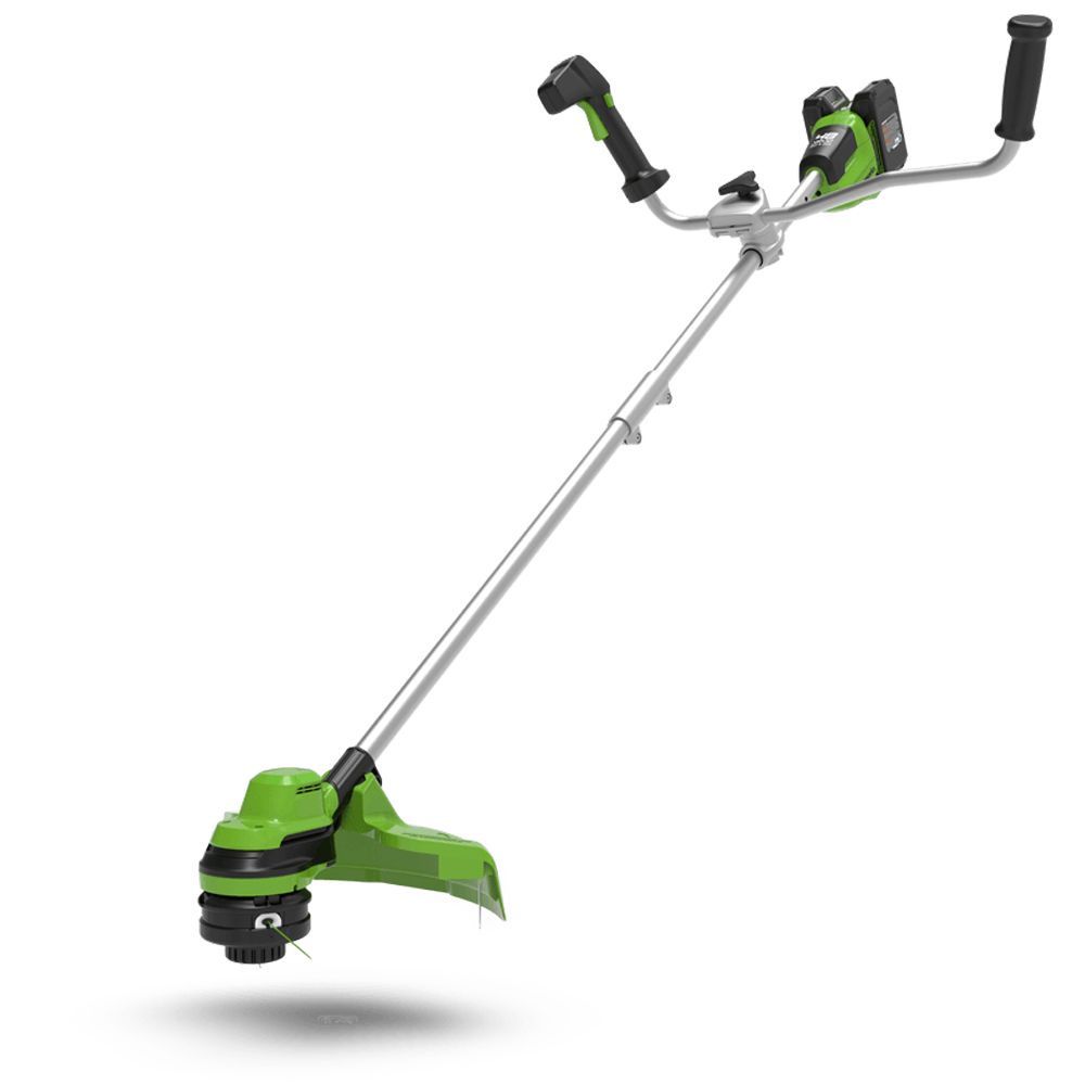 Trimmer Greenworks GD24X2BCB; 2x24 V (utan batteri och laddare)