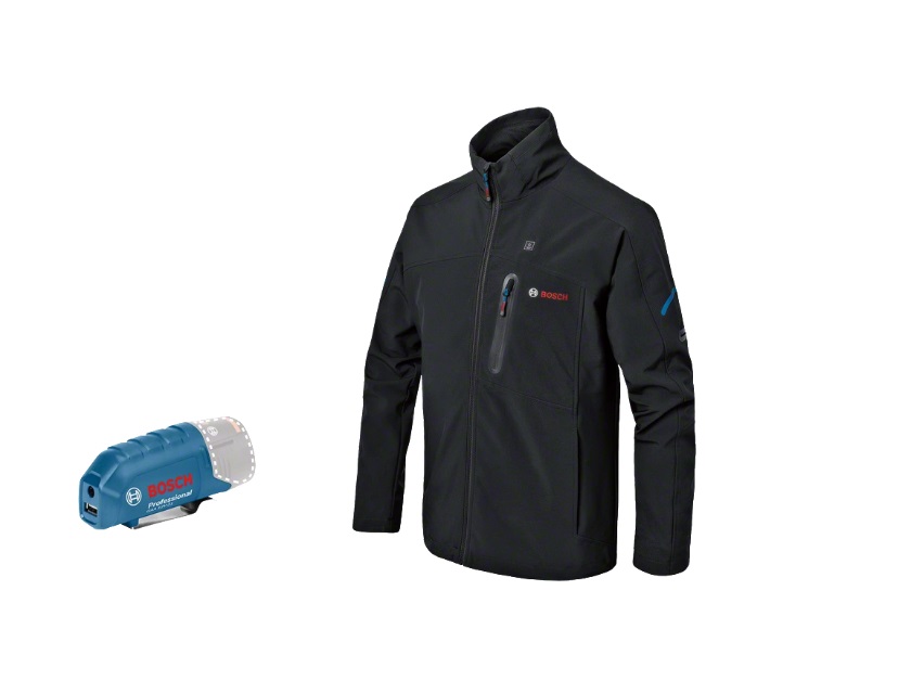 Uppvärmd jacka Bosch GHJ 12; L; 18 V + usb adapter GAA 12V-21 (utan batteri och laddare)