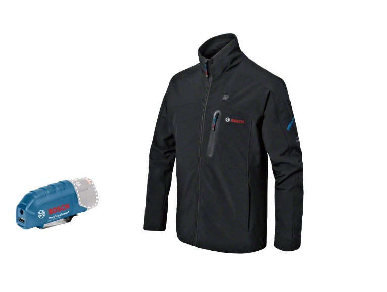 Uppvärmd jacka Bosch GHJ 12; S; 18 V + usb adapter GAA 12V-21 (utan batteri och laddare)