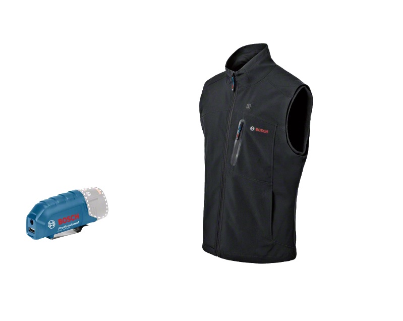 Värmeväst Bosch GHV 12; 3XL; 12 V + usb adapter GAA 12V-21 (utan batteri och laddare)