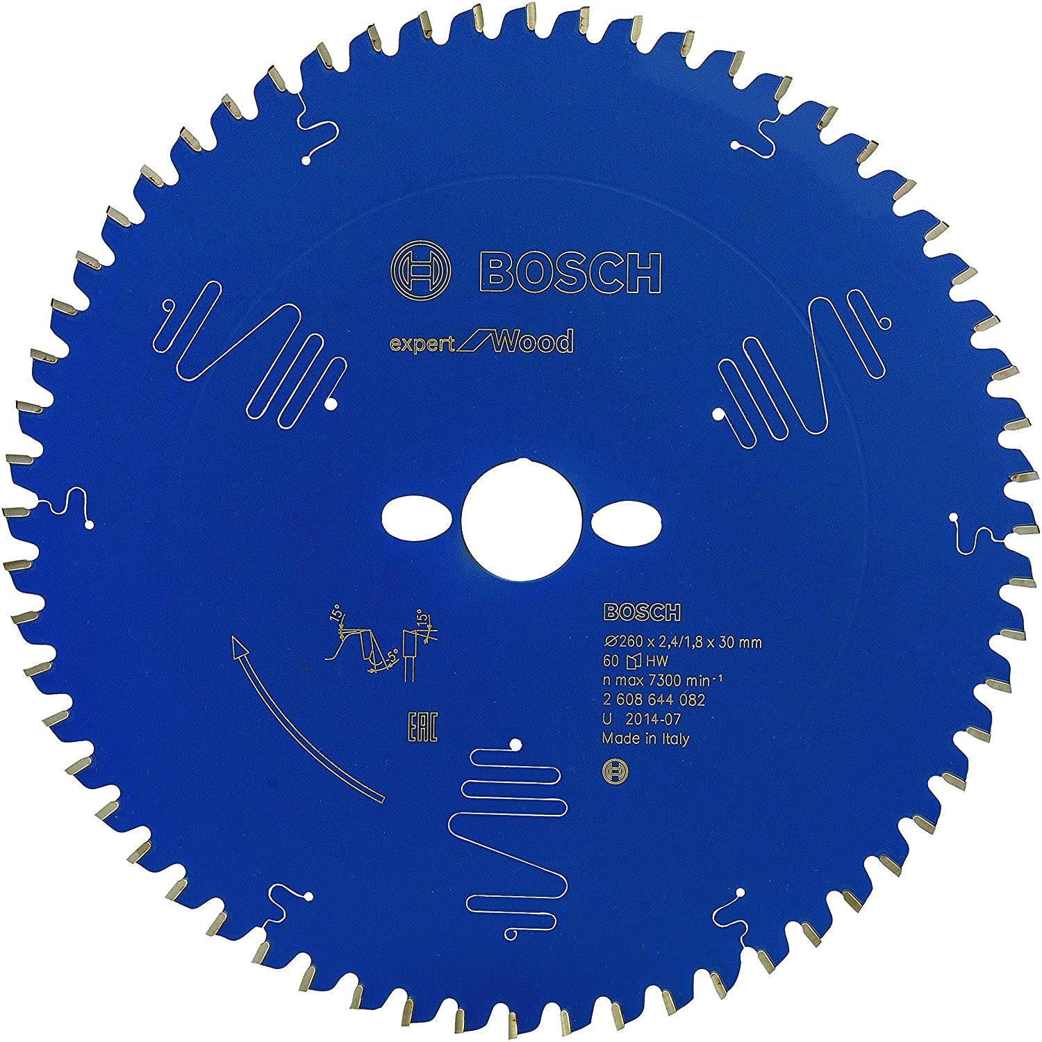 Sågklinga för trä Bosch Expert for Wood 2608644082; 260x30x2,4 mm