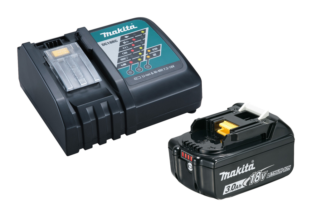 Batteri Makita BL1830B; 18 V; 1x3,0 Ah + laddare DC18RC