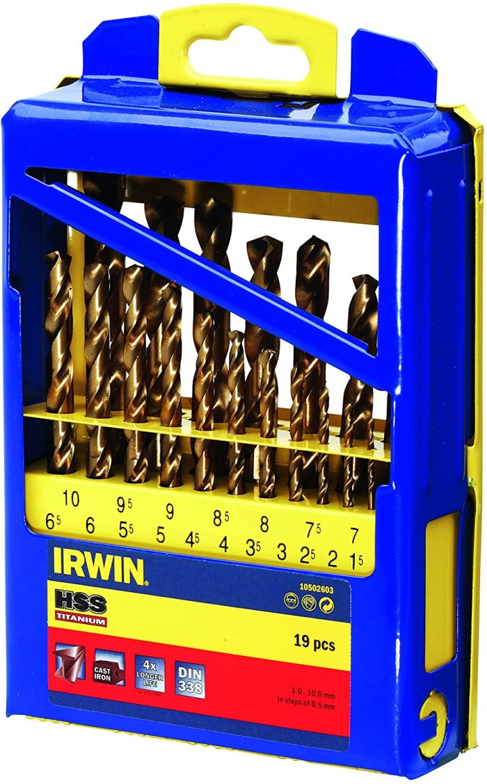 Borrsats för metall Irwin HSS; 1-10 mm; 19 st.