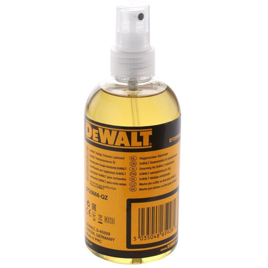 Biologisk smörjspray för häcksaxar DeWalt DT20666-QZ; 0,3 l