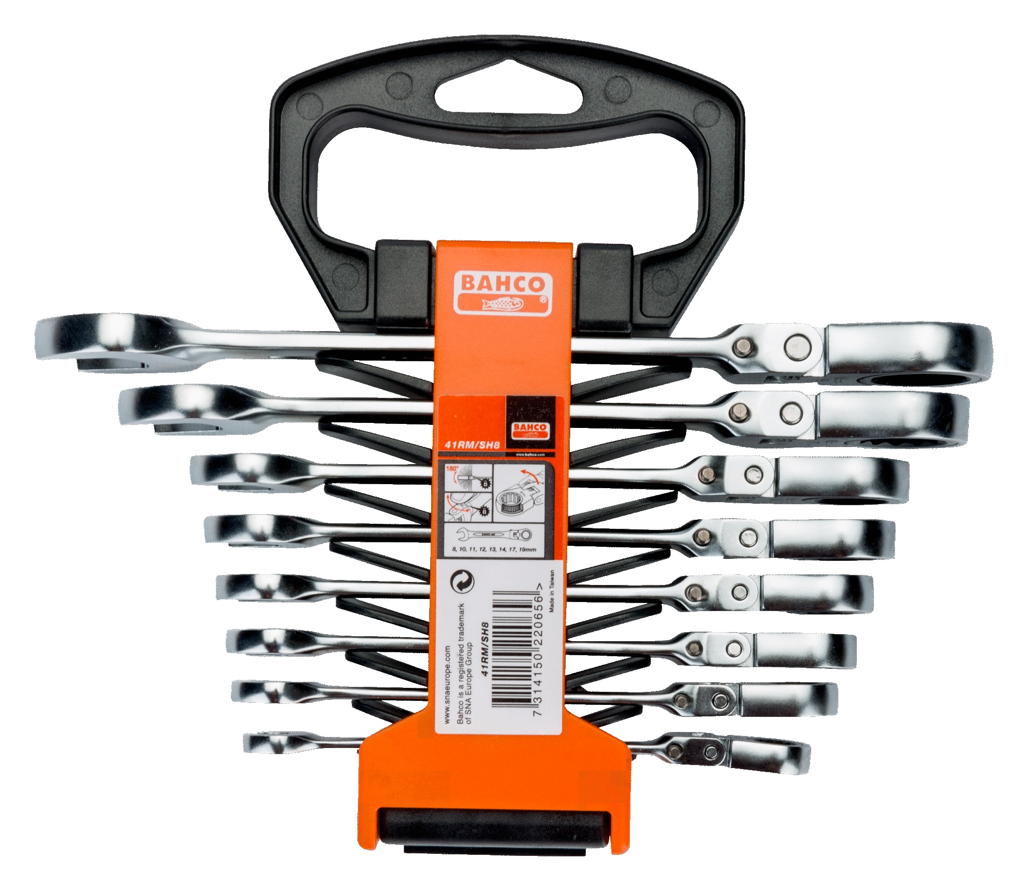 Skiftnyckelset Bahco 41 RM; 8-19 mm; 8 st.