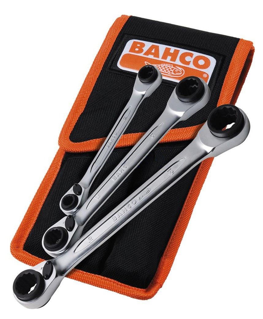 Skiftnyckelset Bahco S4RM/3T; 3 st.