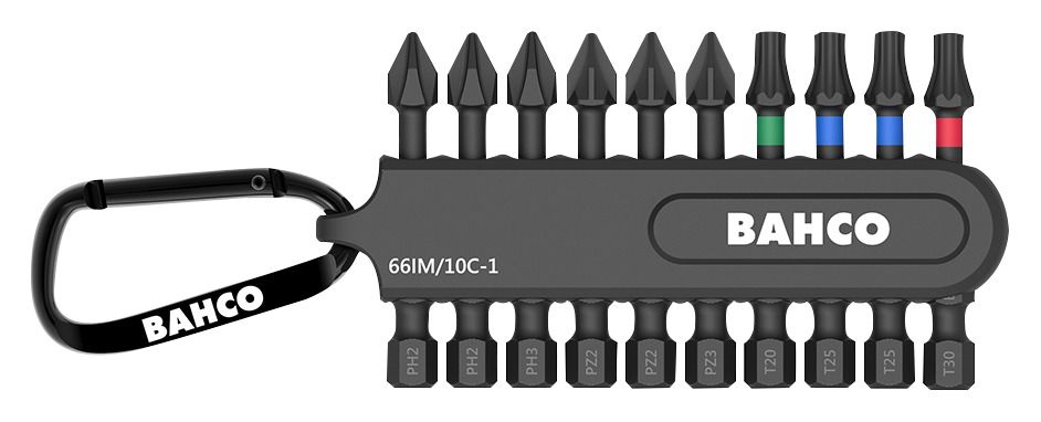 Bitssats för skruvmejsel Bahco 66IM/10C-1; 10 st.