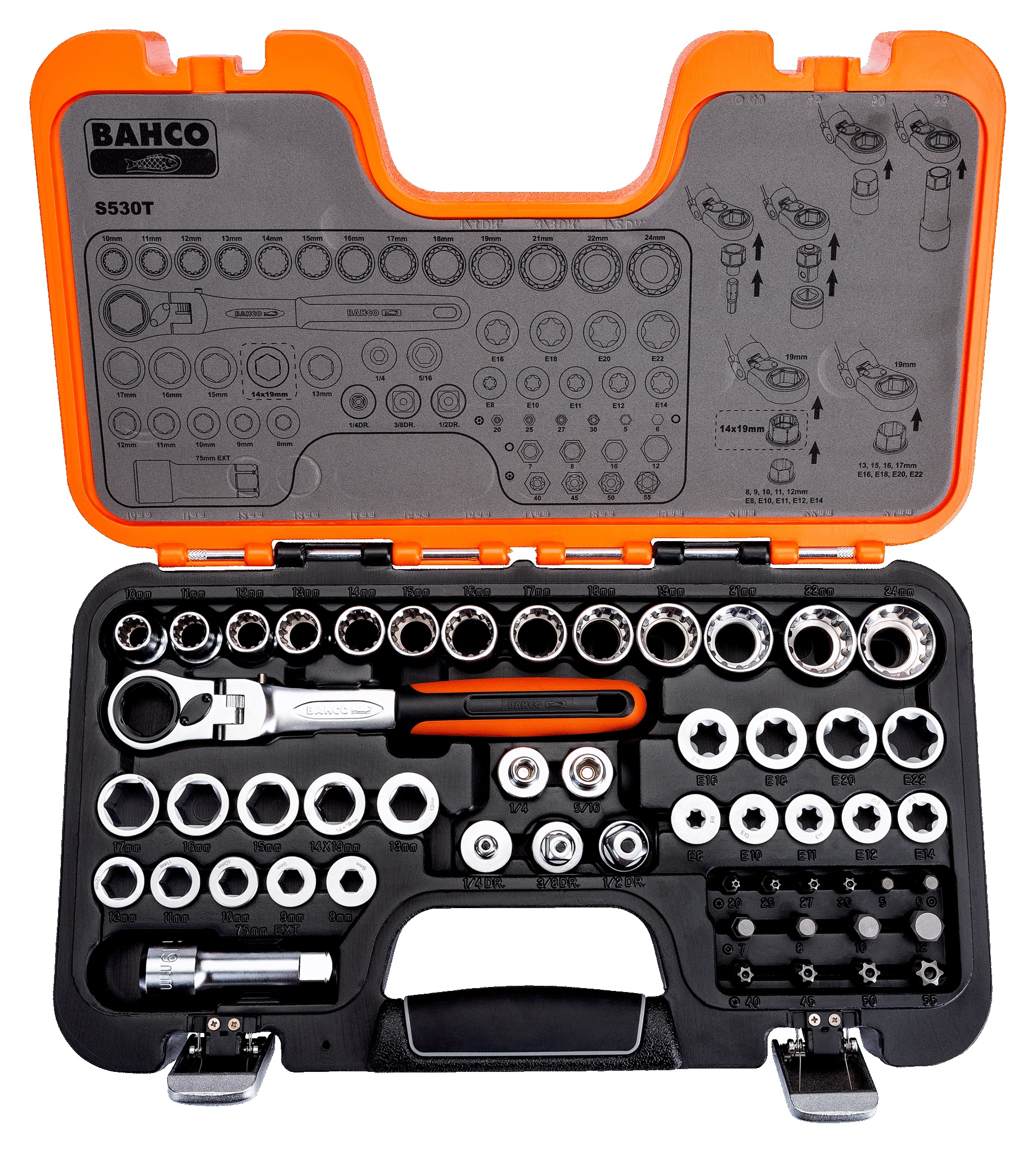 Verktygspaket Bahco S530T; 53 st.