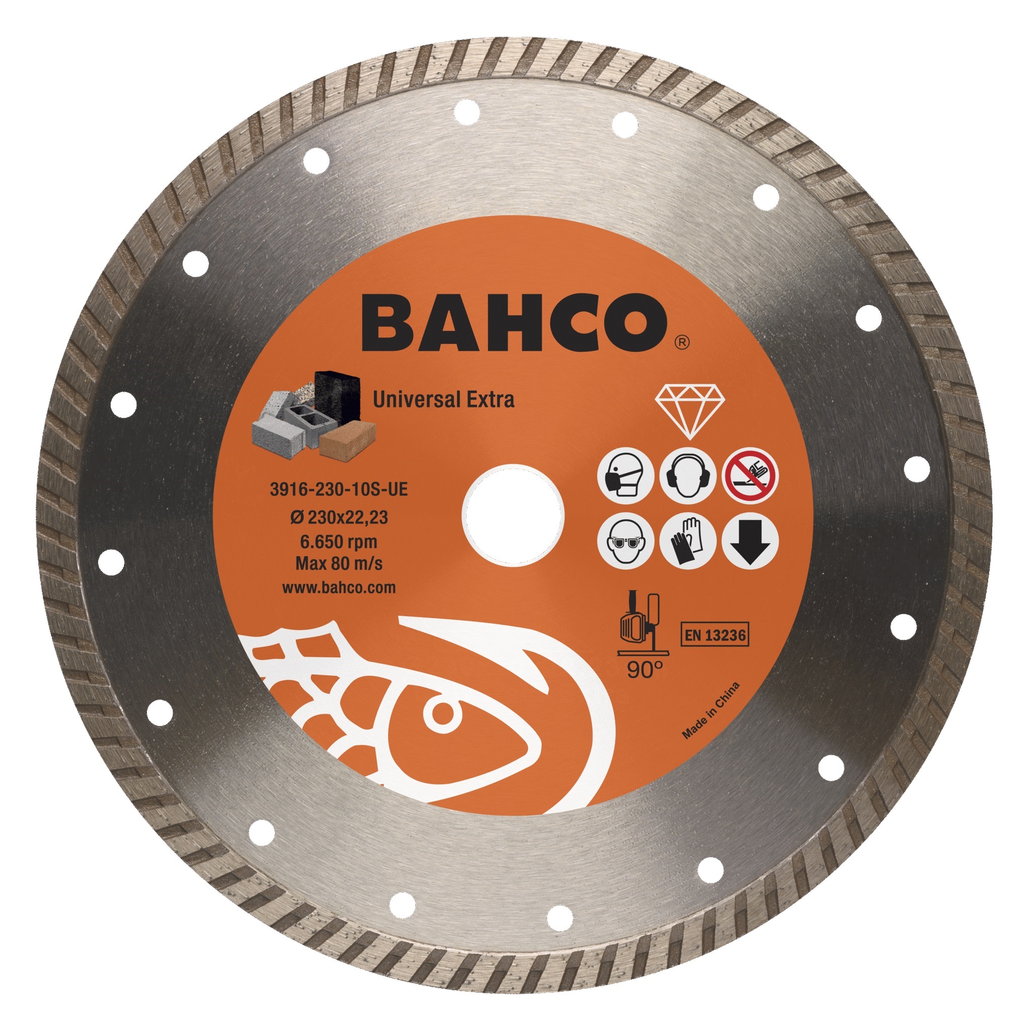 Diamantkapskiva Bahco 3916-230-10S-UE; 230 mm