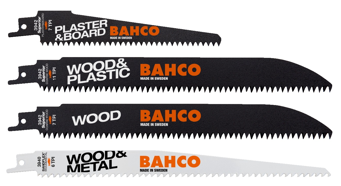 Tigersågsbladsats Bahco 3942-WOOD-SET-5P; 5 st.