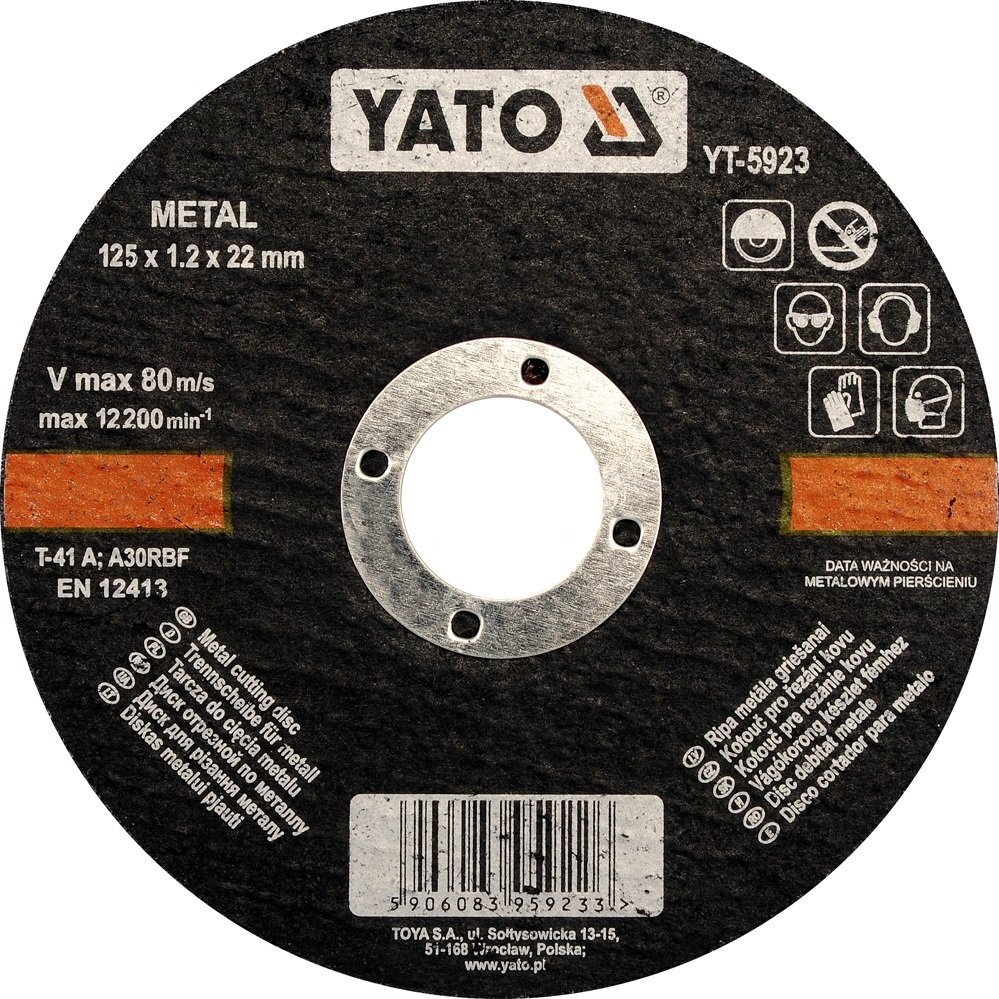 Kapskiva Yato YT-5923; 125x1,2x22 mm