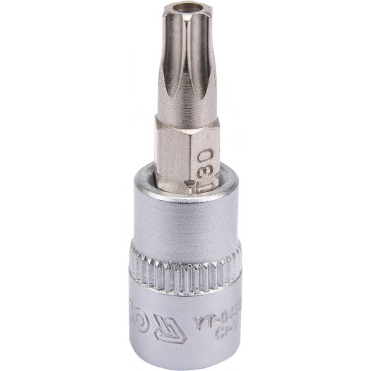 Hylsa med spindel Yato YT-04306; 1/4''; T30