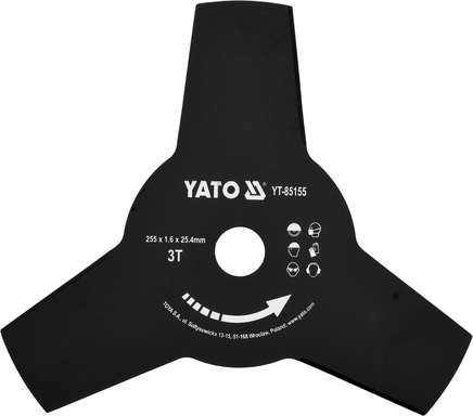 3-skärigt trimmerskär Yato YT-85155; 255x25,4 mm; Z3