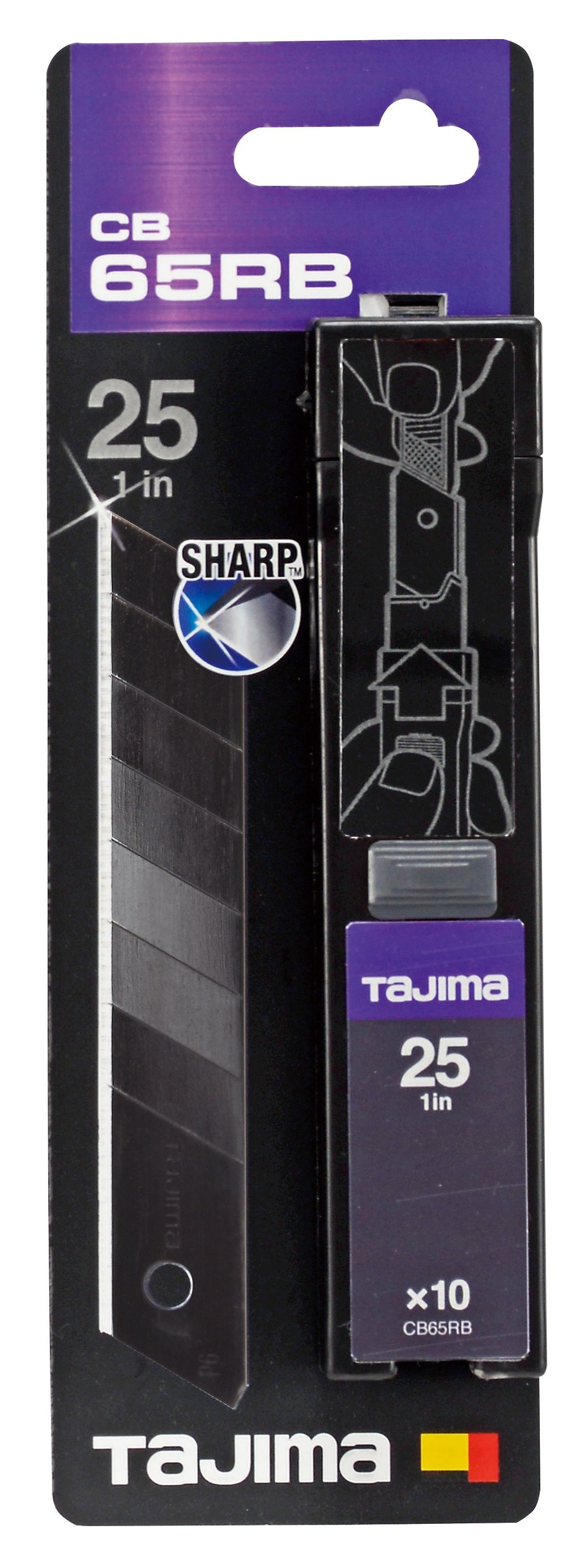 Reservblad Tajima CB65RB; 25 mm; 10 st.