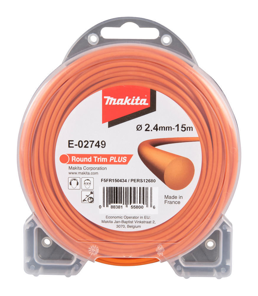 Trimmertråd Makita; 2,4 mm/15 m; (rund)