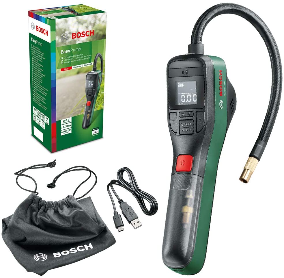 Sladdlös luftpump Bosch EasyPump; 3,6V; 1x3 Ah batt.
