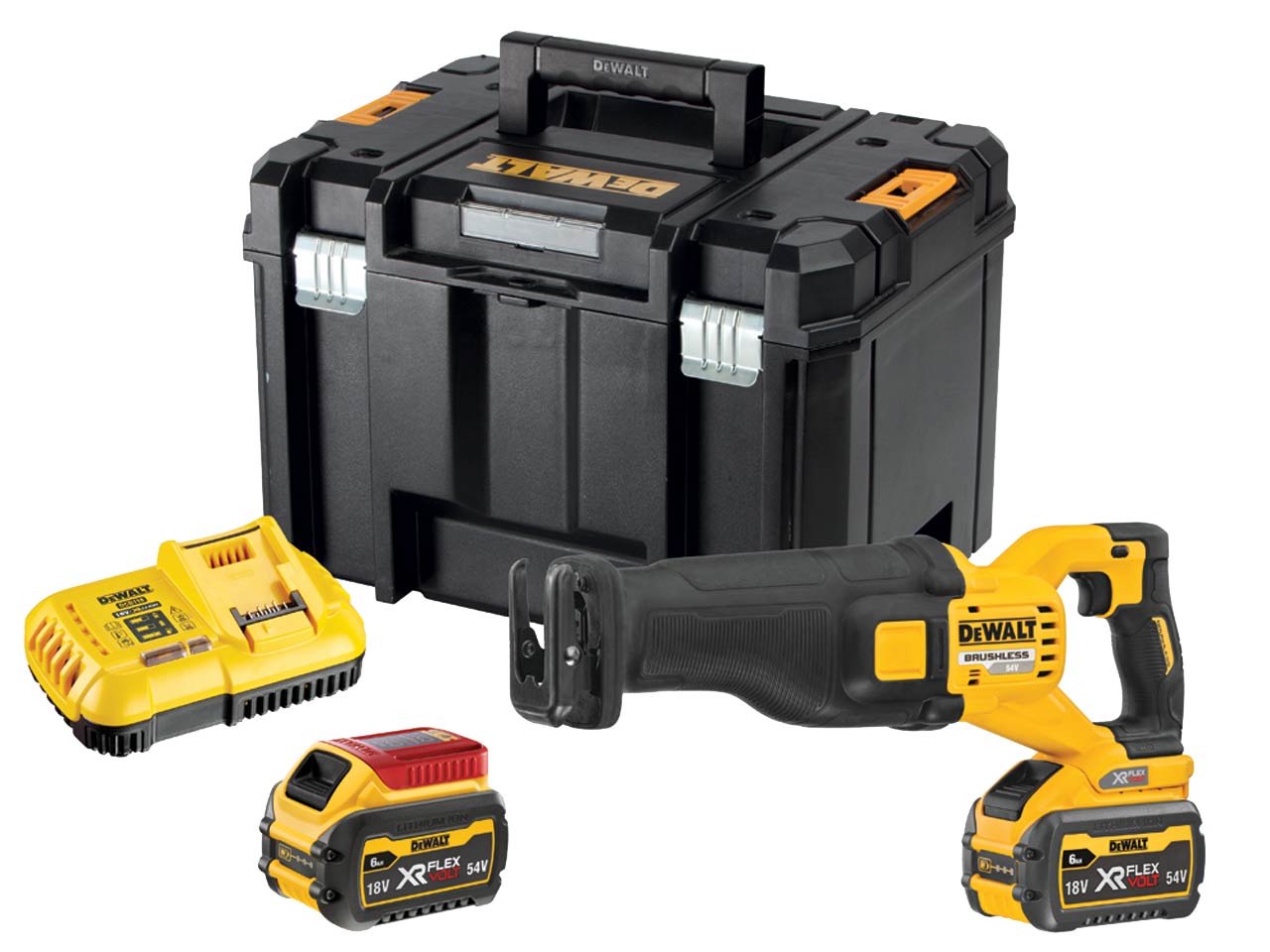 Tigersåg DeWalt FlexVolt DCS389T2-QW; 54 V; 2x6,0 Ah batt.
