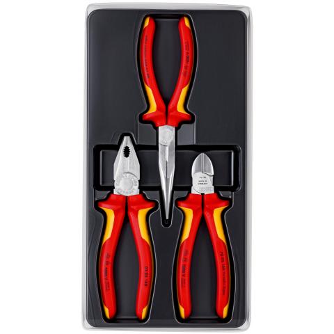 Sats av isolerade tänger Knipex 002012; 3 st.