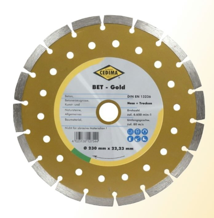 Diamantkapskiva Cedima Beton Gold; 230x22,23 mm