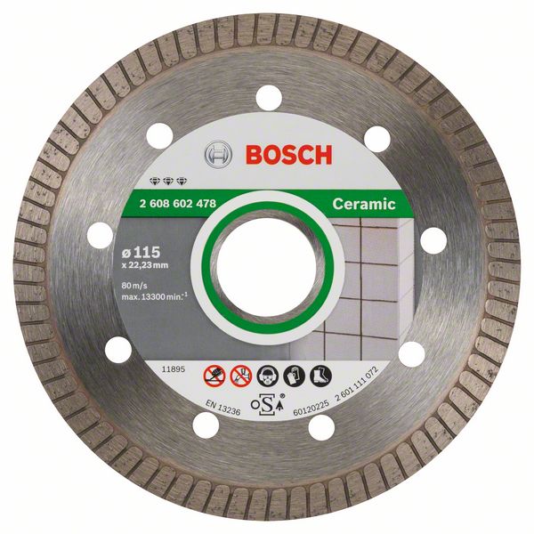 Diamantkapskiva Bosch BEST FOR CERAMIC EXTRACLEAN TURBO; 115 mm